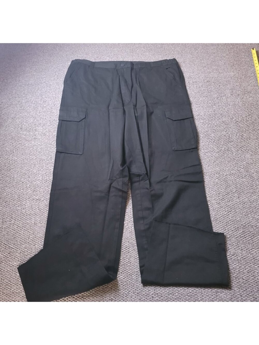Boulder Creek Cargo Pants Mens 46 x38 Big Tall Black Chino Khaki Cotton LL y2K